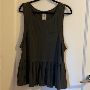 Free People, grey/black tank